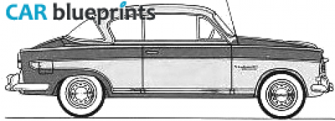 1959 Fiat Fial 1900B Gran Luce Coupe blueprint